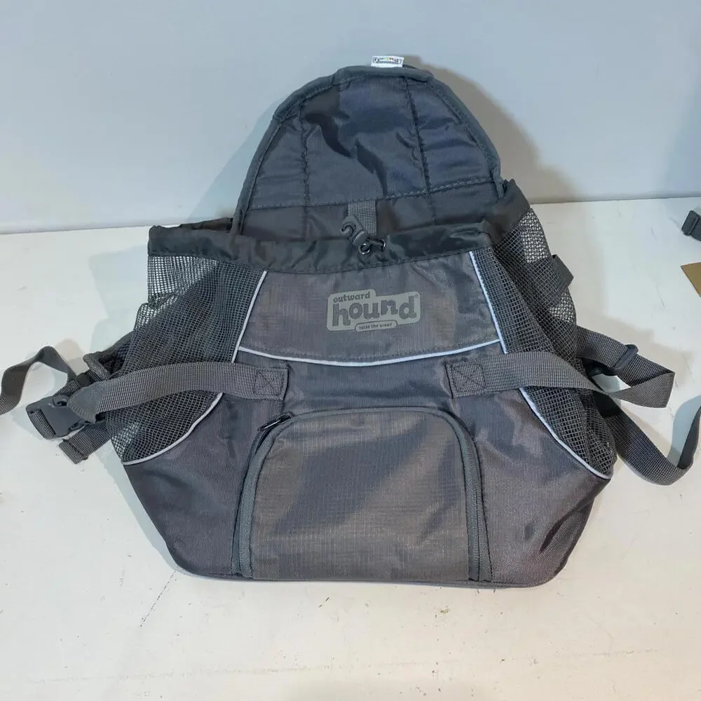 Outward Hound Pooch Gray Carrier Backpack for Small Dog - Used Once